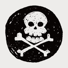 skull Doodle N77