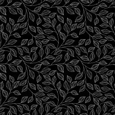 Seamless Monochrome Floral Pattern (Vector) N4