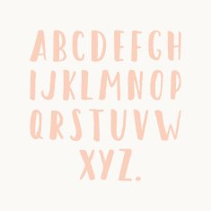 Simple hand drawn letters