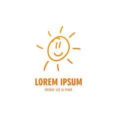 Vector Summer Sun Logo Design Template N3