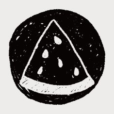 watermelon doodle drawing N6