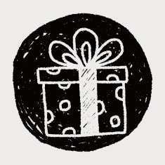 birthday presents doodle drawing N19