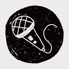 microphone doodle drawing N17