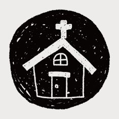 chruch doodle drawing N6