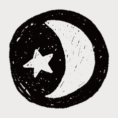 moon and star doodle drawing N5