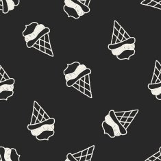 ice cream doodle drawing seamless pattern background N7