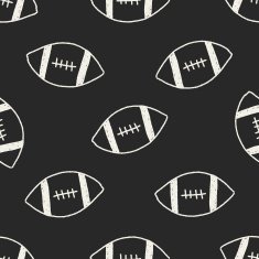 football doodle drawing seamless pattern background N2