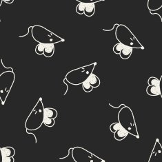 mouse doodle drawing seamless pattern background