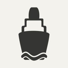 Flat in black and white mobile application buoy N2