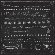 Hand-drawn line border set N20