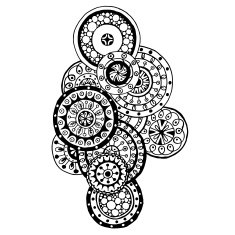Henna Paisley Mehndi Doodles Design Element N4