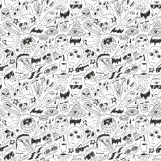 monsters - seamless background