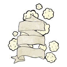 cartoon old scroll banner N3