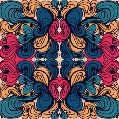 Beautiful Curly Abstract Seamless Pattern N14