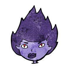 cartoon vampire head N22