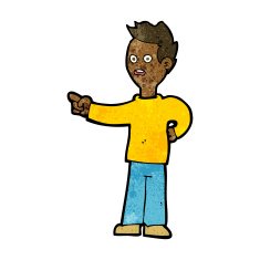 cartoon shocked boy pointing N6