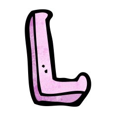 cartoon letter l N12