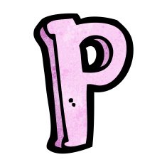 Cartoon Letter P N15