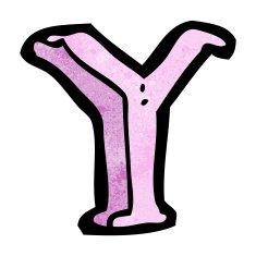 cartoon letter y N11