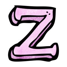 cartoon letter z N10