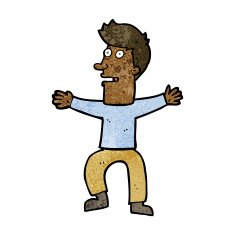 cartoon startled man N30