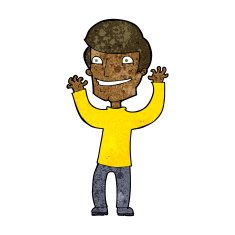 cartoon excited man N71
