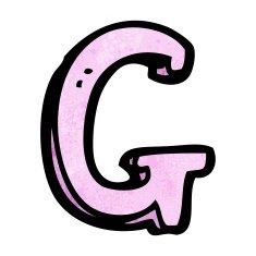 cartoon letter g N12