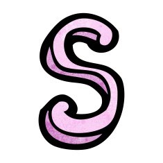 cartoon letter s N12