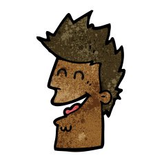 cartoon happy man N329