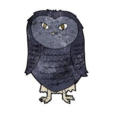 Cartoon Owl N117