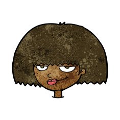cartoon mean female face N6
