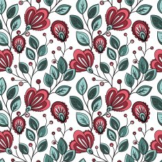 Seamless Floral Pattern (Vector) N30