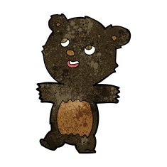 cartoon black bear N37