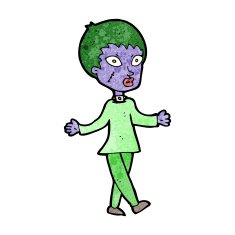 cartoon halloween zombie woman N7