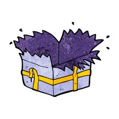 cartoon open present N7