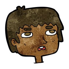 cartoon unhappy face N11