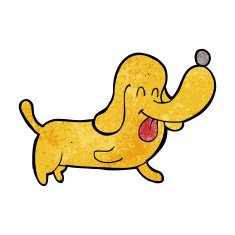 cartoon happy dog N51