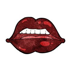 cartoon sexy halloween lips symbol N6