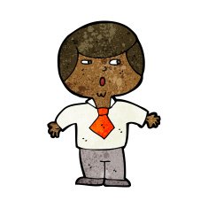 cartoon shocked boy N20