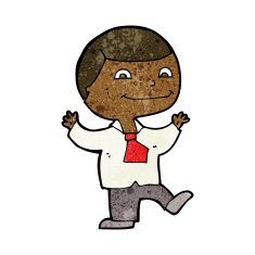 cartoon happy boy N168