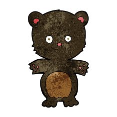 cartoon black bear cub N40