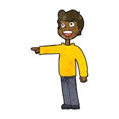 cartoon man pointing and laughing N26