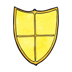 cartoon heraldic shield N13