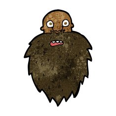 cartoon bearded man N39