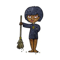 cartoon pretty witch girl N7