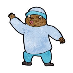 cartoon man in hat waving N7
