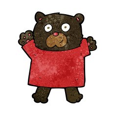 cartoon cute black bear N35