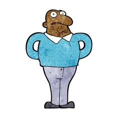 cartoon worried man N71