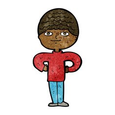 cartoon proud man N20