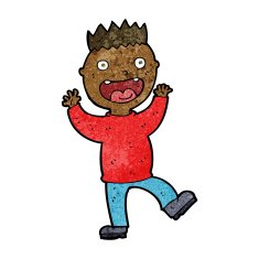 cartoon crazy happy man N6